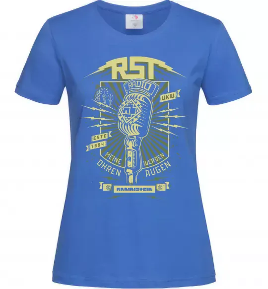 Женская футболка Rammstein Radio Ярко-синий фото