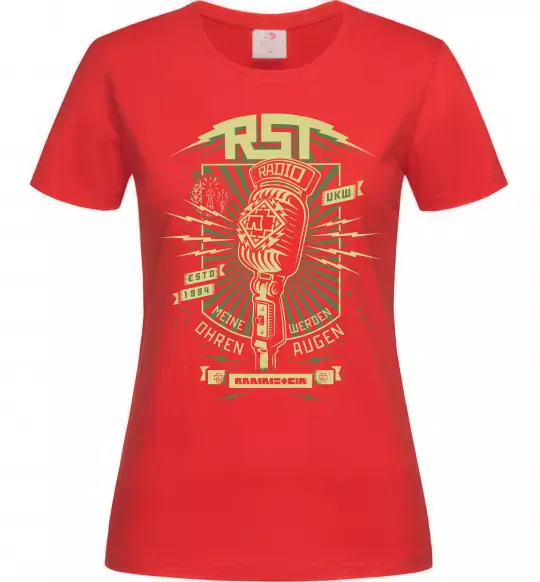 Женская футболка Rammstein Radio Красный фото