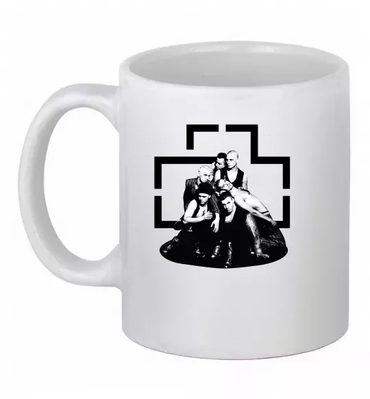 Чашка керамическая Rammstein members Белый фото