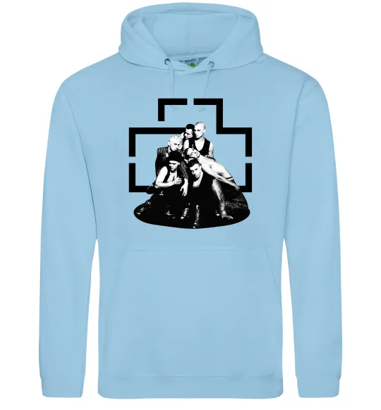 Мужская толстовка (худи) Rammstein members Голубой фото