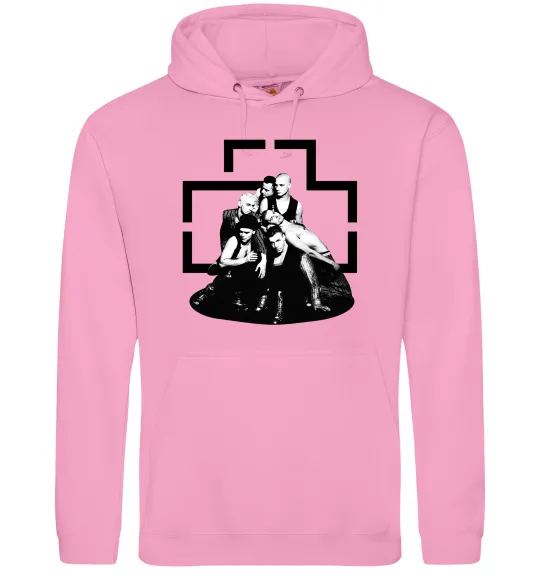Женская толстовка (худи) Rammstein members Розовый фото