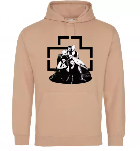 Женская толстовка (худи) Rammstein members Песочный фото