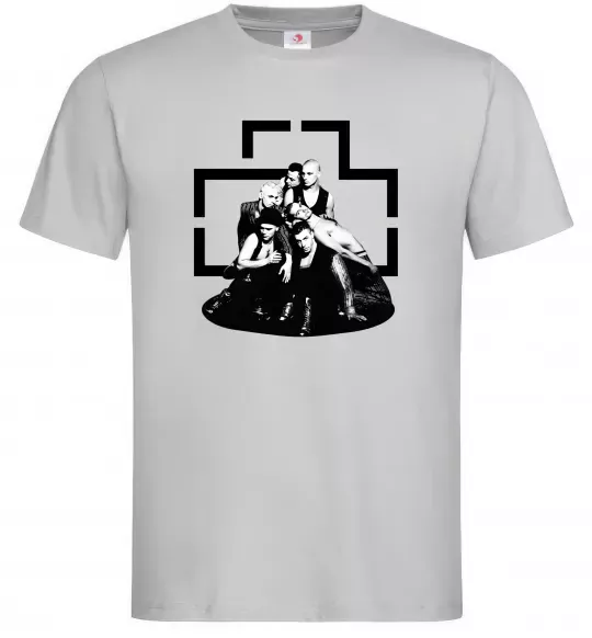 Чоловіча футболка Rammstein members Сірий фото