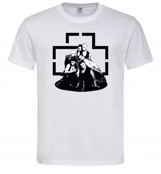 Чоловіча футболка Rammstein members Білий фото