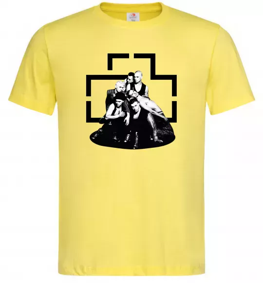 Чоловіча футболка Rammstein members Лимонний фото