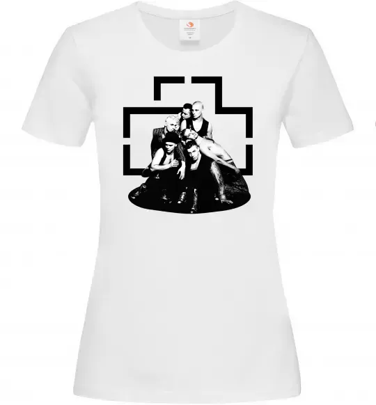 Жіноча футболка Rammstein members Білий фото