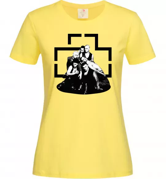 Жіноча футболка Rammstein members Лимонний фото