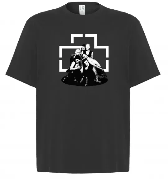 Футболка Оверсайз Rammstein members Чорний фото