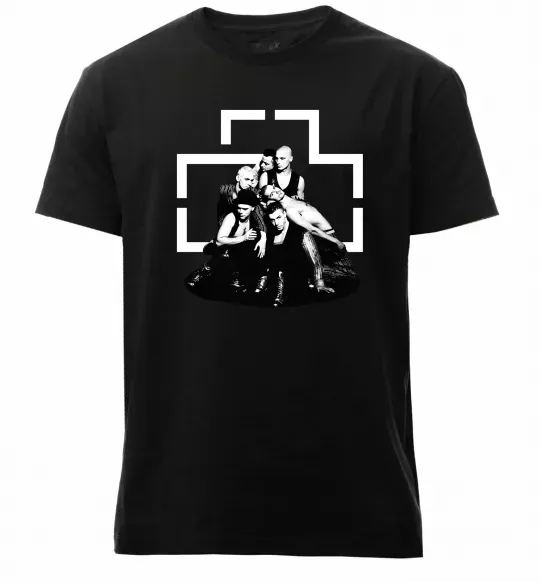Чоловіча преміум футболка Rammstein members Чорний фото