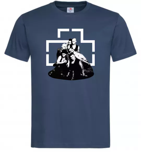 Чоловіча футболка Rammstein members Темно-синій фото