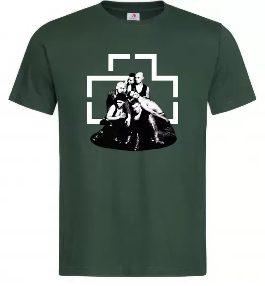Чоловіча футболка Rammstein members Темно-зелений фото