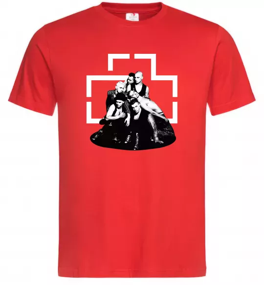 Чоловіча футболка Rammstein members Червоний фото