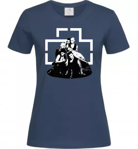 Жіноча футболка Rammstein members Темно-синій фото