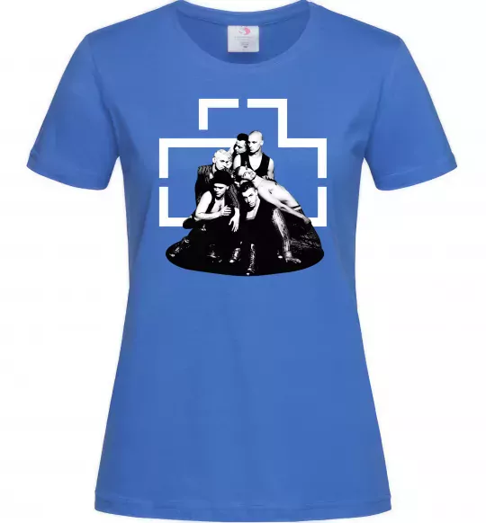 Жіноча футболка Rammstein members Яскраво-синій фото