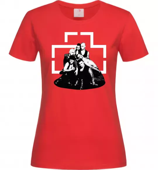 Жіноча футболка Rammstein members Червоний фото
