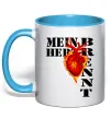 Чашка с цветной ручкой Mein Herz Brennt Голубой Чашка с цветной ручкой Mein Herz Brennt Голубой фото