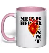 Чашка с цветной ручкой Mein Herz Brennt Нежно розовый Чашка с цветной ручкой Mein Herz Brennt Нежно розовый фото