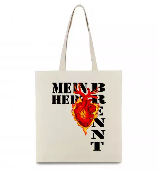 Эко-сумка Mein Herz Brennt Бежевый фото
