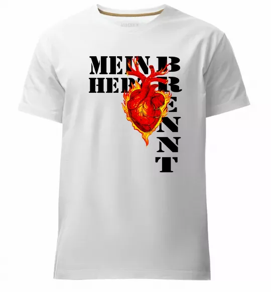 Мужская премиум футболка Mein Herz Brennt Белый фото