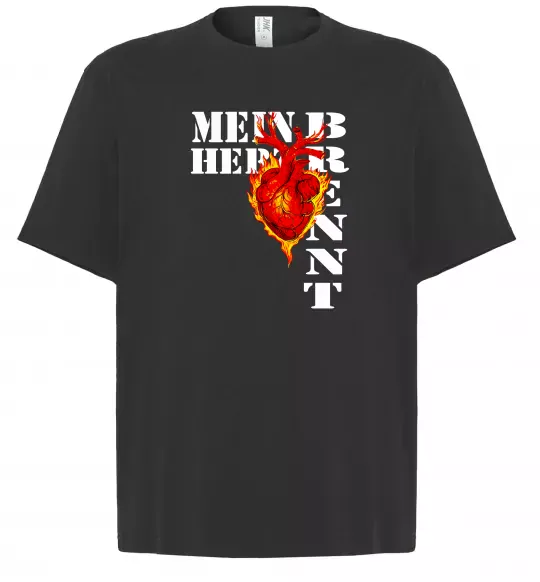 Футболка Оверсайз Mein Herz Brennt Чорний фото