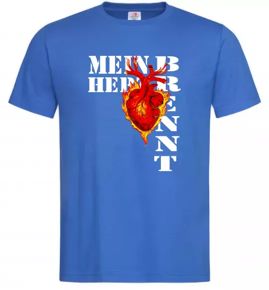 Чоловіча футболка Mein Herz Brennt Яскраво-синій фото