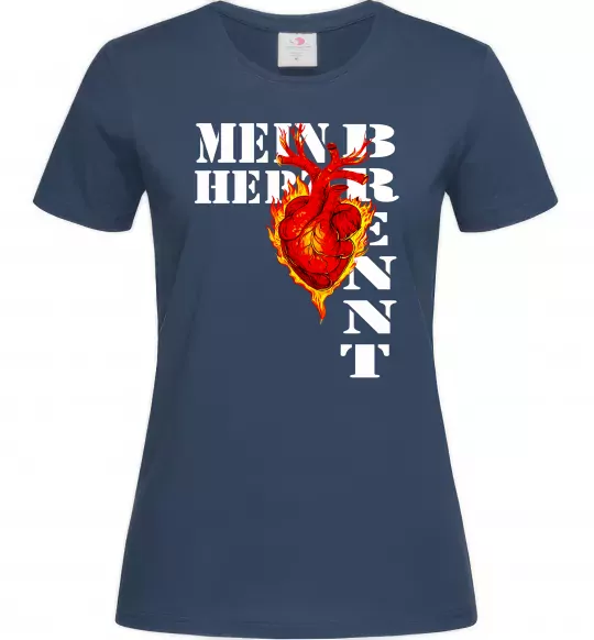 Жіноча футболка Mein Herz Brennt Темно-синій фото