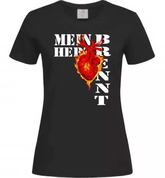 Жіноча футболка Mein Herz Brennt Чорний фото
