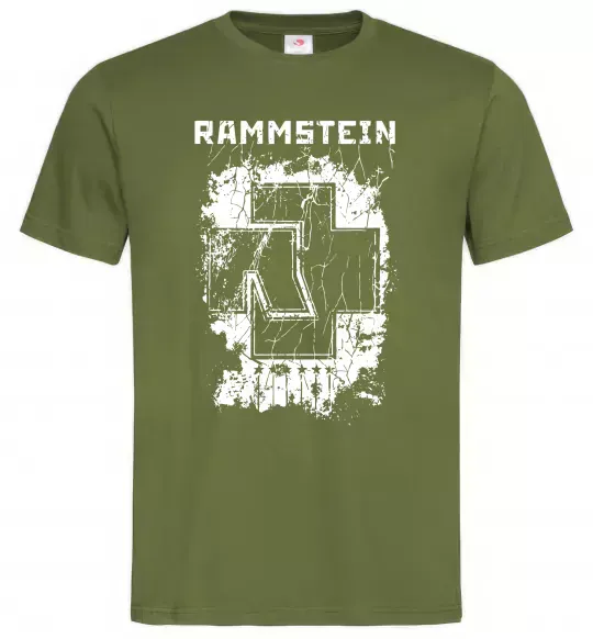 Чоловіча футболка Рамштайн лого Оливковий фото