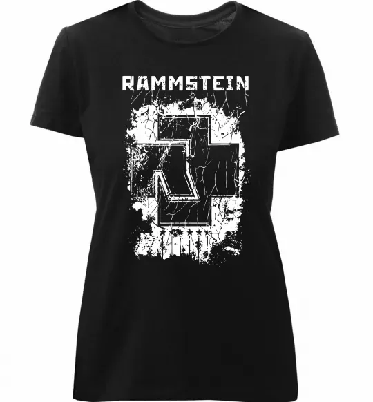 Жіноча преміум футболка Рамштайн лого Чорний фото