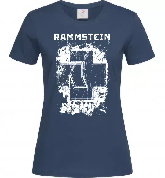 Женская футболка Рамштайн лого Темно-синий фото