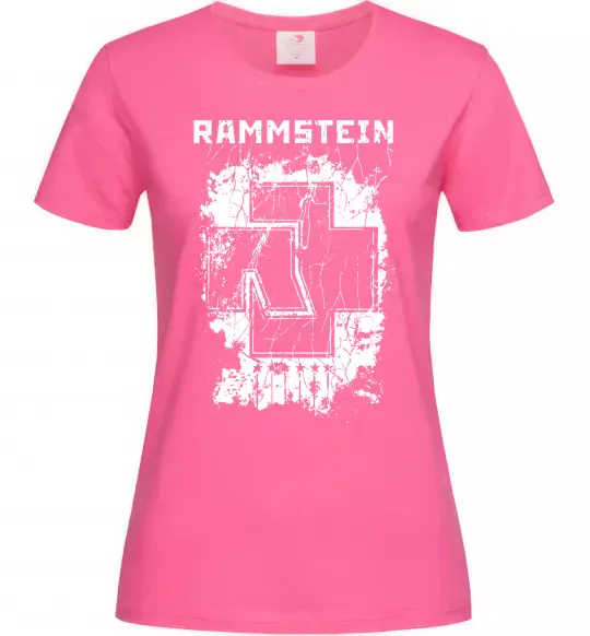 Женская футболка Рамштайн лого Ярко-розовый фото