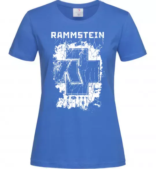 Женская футболка Рамштайн лого Ярко-синий фото