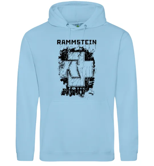 Мужская толстовка (худи) Рамштайн лого Голубой фото