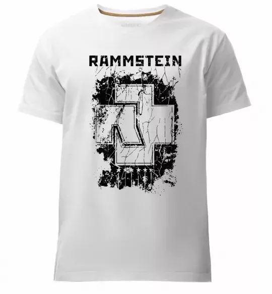 Мужская премиум футболка Рамштайн лого Белый фото