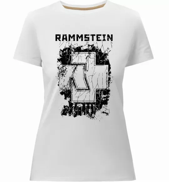 Жіноча преміум футболка Рамштайн лого Білий фото