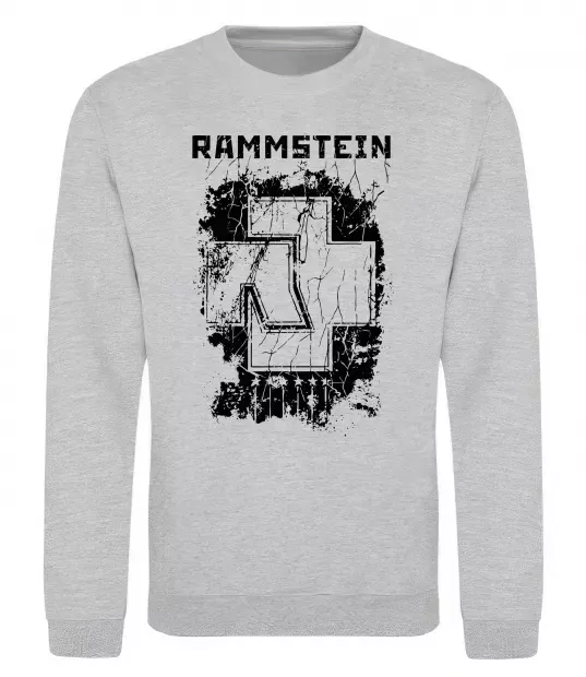 Свитшот Рамштайн лого Серый меланж фото