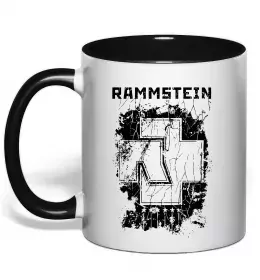 Чашка з кольоровою ручкою Rammstein Чорний фото
