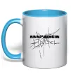 Чашка з кольоровою ручкою Rammstein Engel Блакитний фото