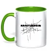 Чашка з кольоровою ручкою Rammstein Engel Зелений фото