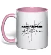 Чашка з кольоровою ручкою Rammstein Engel Ніжно рожевий фото