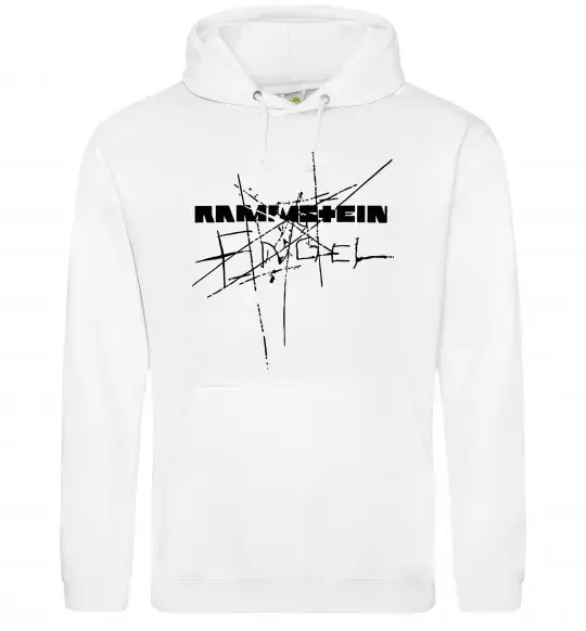 Мужская толстовка (худи) Rammstein Engel Белый фото