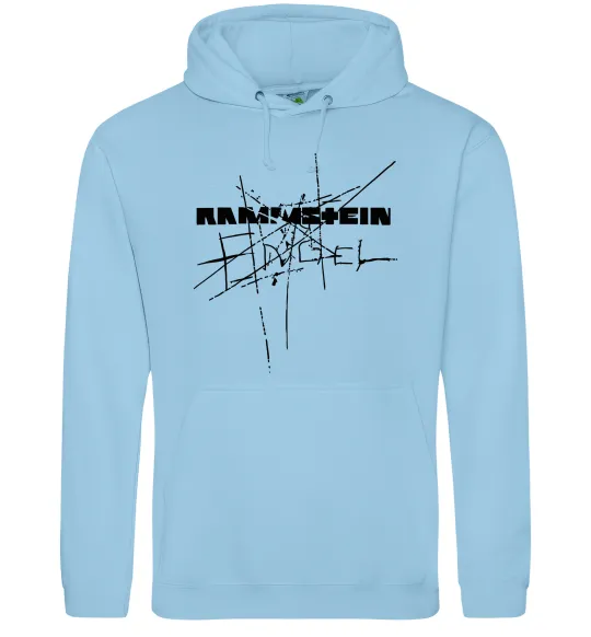 Мужская толстовка (худи) Rammstein Engel Голубой фото