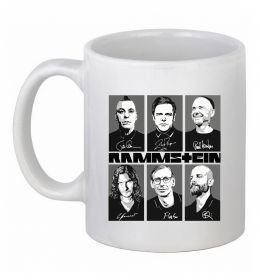 Чашка керамическая Rammstein autographs