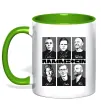 Чашка з кольоровою ручкою Rammstein autographs Зелений фото