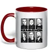 Чашка з кольоровою ручкою Rammstein autographs Червоний фото