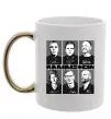Чашка з кольоровою ручкою Rammstein autographs Золото фото