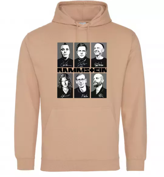 Жіноча толстовка (худі) Rammstein autographs Пісочний фото