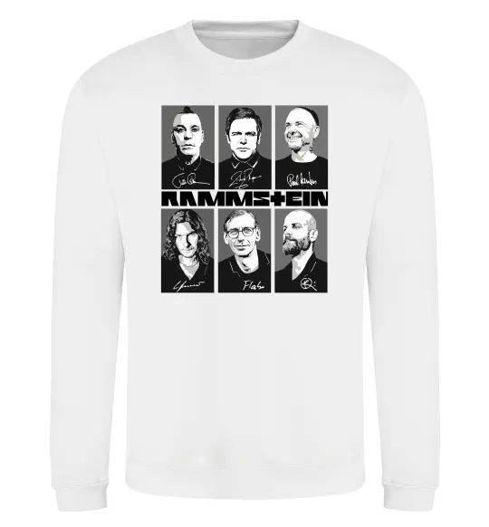 Світшот Rammstein autographs Білий фото