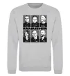 Світшот Rammstein autographs Сірий меланж фото