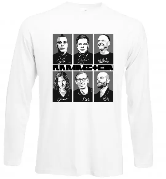 Лонгслив Rammstein autographs Белый фото